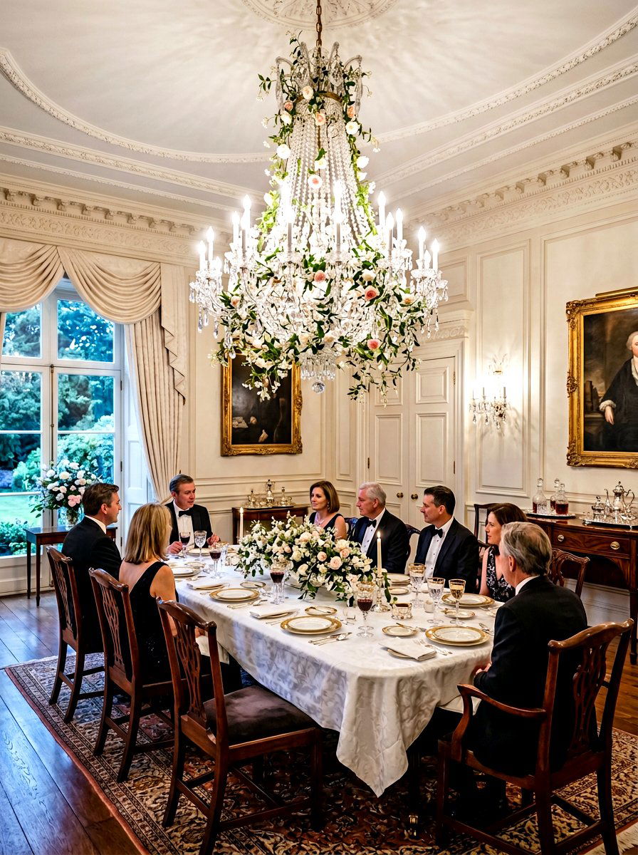 Crystal And Flower Lighting - 25 Spring Flower Chandelier Ideas