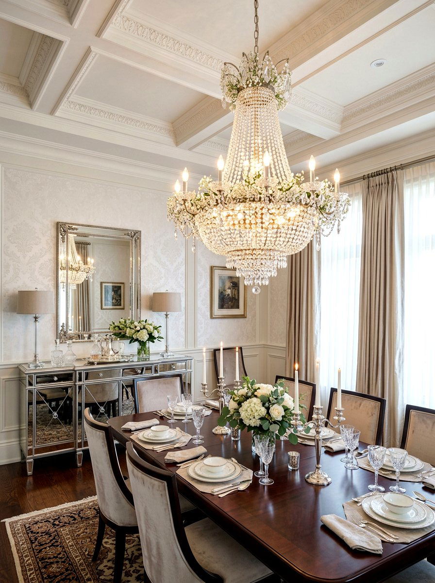 Crystal Floral Chandelier - 25 Spring Chandelier Decor Ideas