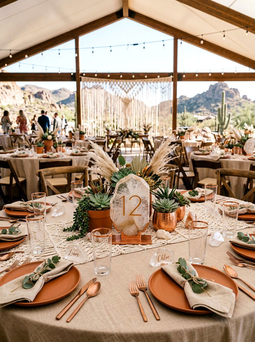 Crystal Quartz Table Number - 25 Spring Table Number Ideas