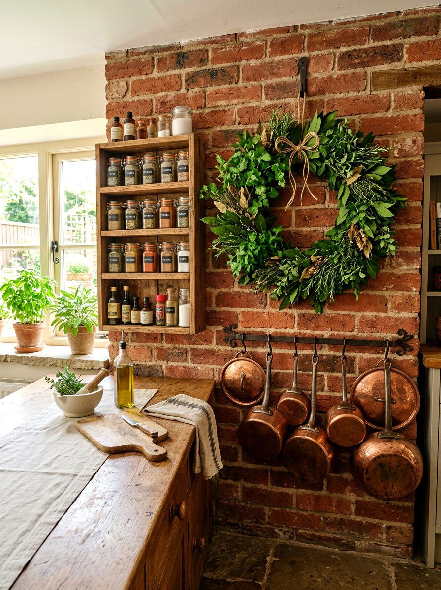 Culinary Herb Wreath - 25 Spring Herb Wreath Ideas