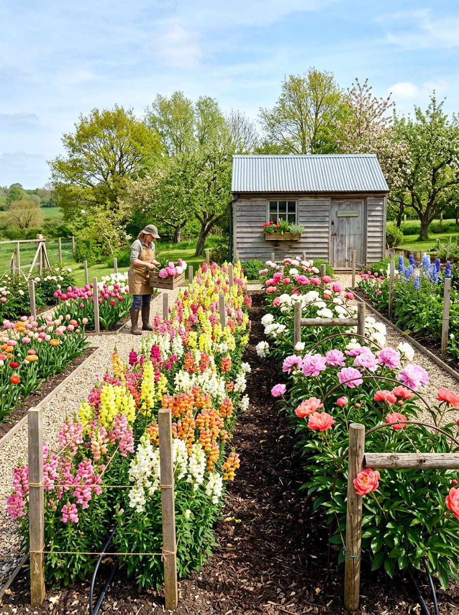 Cutting Garden For Spring - 25 Spring Flower Bed Ideas