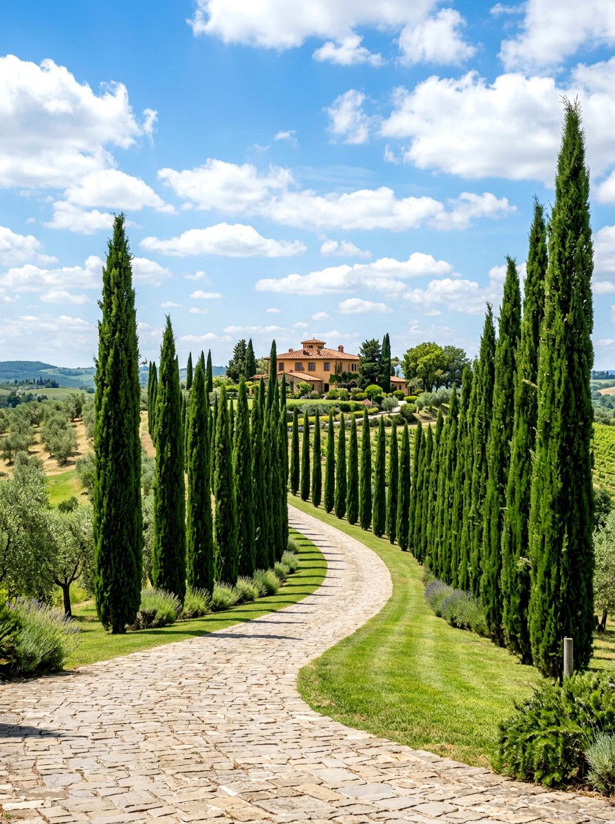 Cypress Tree Landscaping - 25 Spring Tuscan Decor Ideas