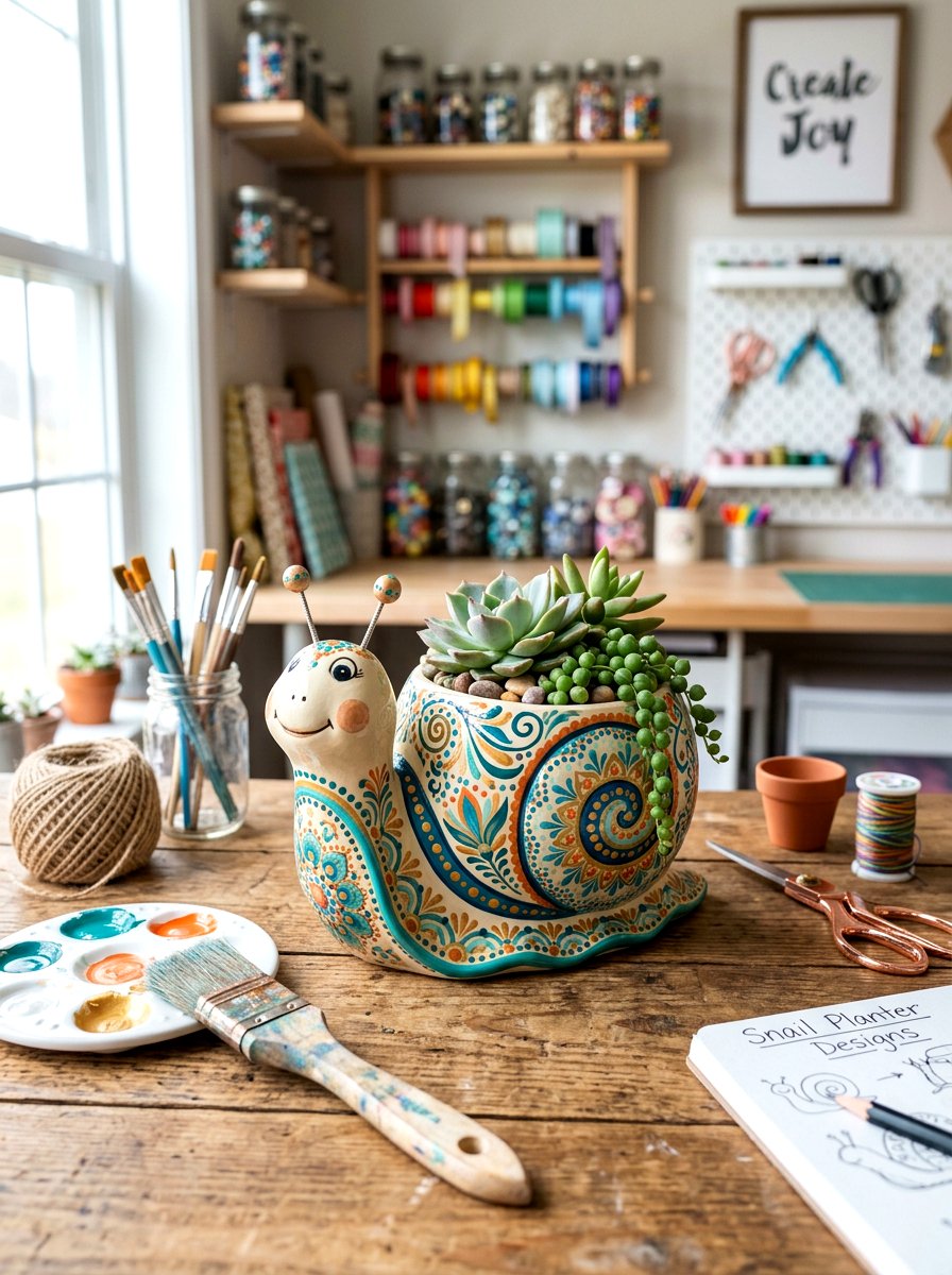 DIY Snail Planter - 25 Spring Snail Planter Ideas