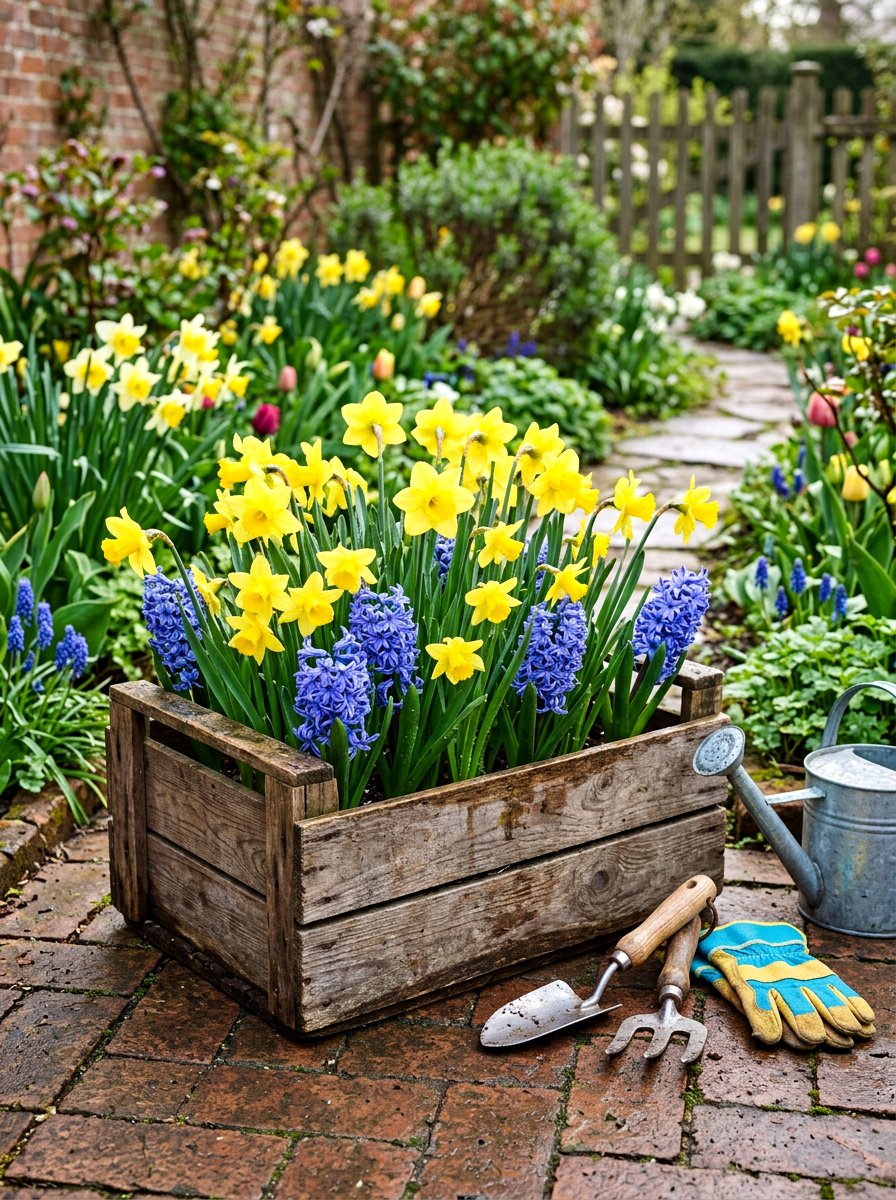 Daffodil And Hyacinth Mixes - 25 Spring Patio Planter Arrangement Ideas
