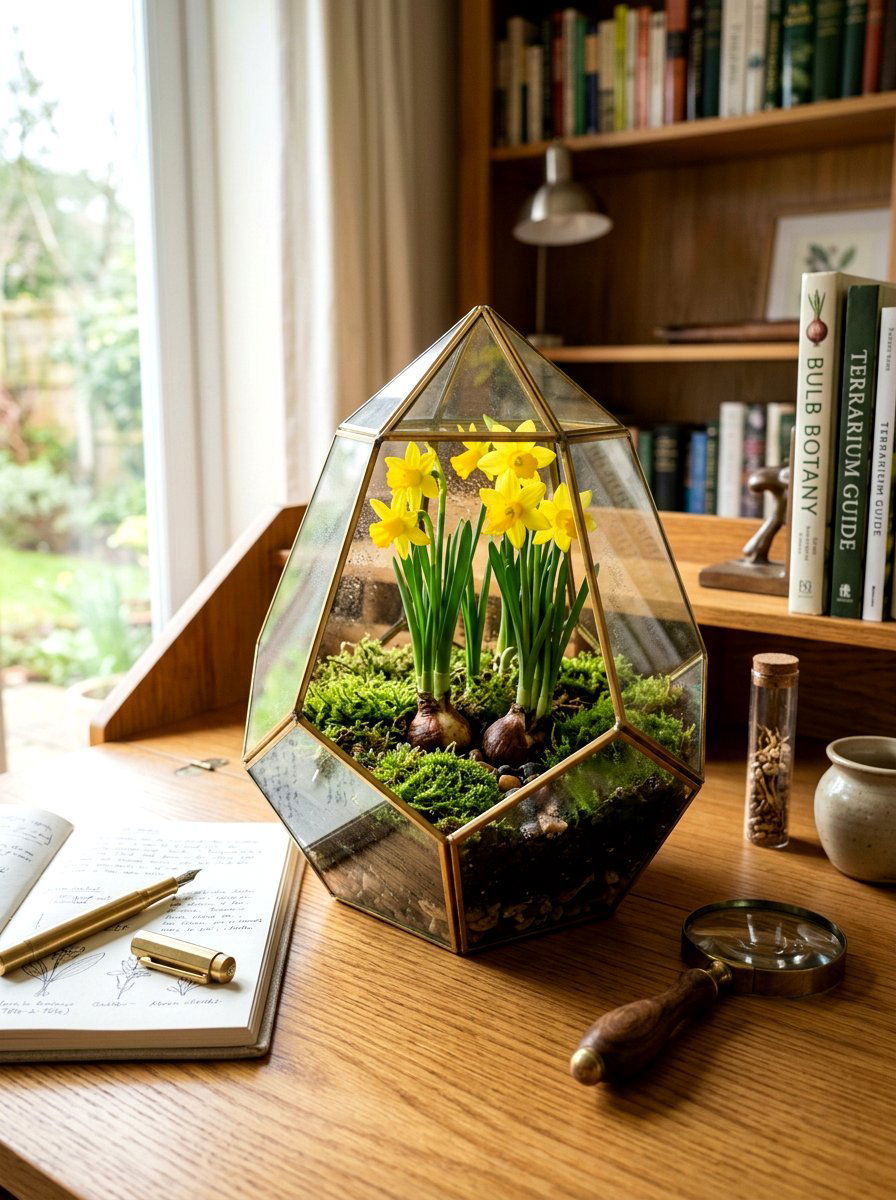Daffodil Terrarium - 25 Spring Daffodil Arrangement Ideas