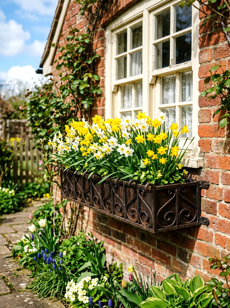 Daffodil Window Box - 25 Spring Window Box Ideas