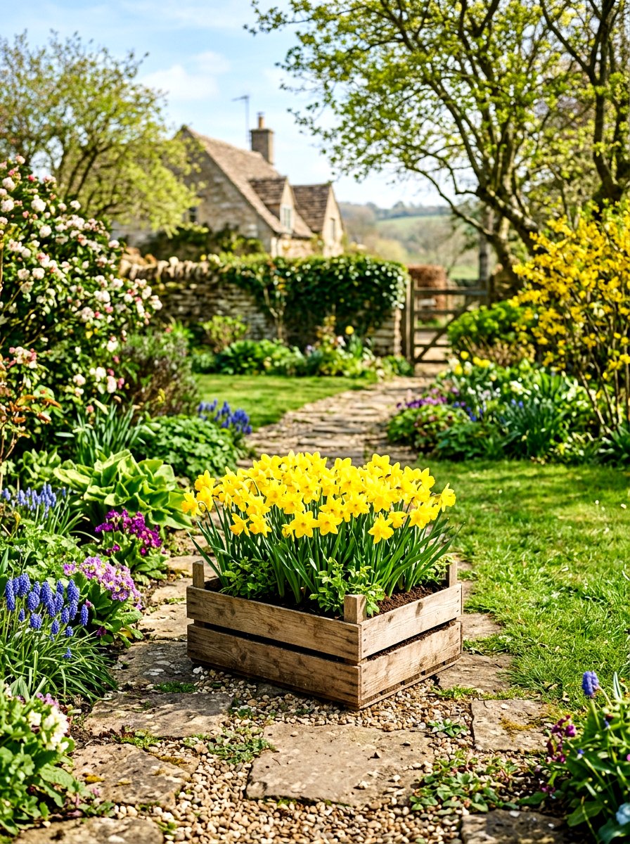 Daffodil container garden - 25 Spring Planter Ideas