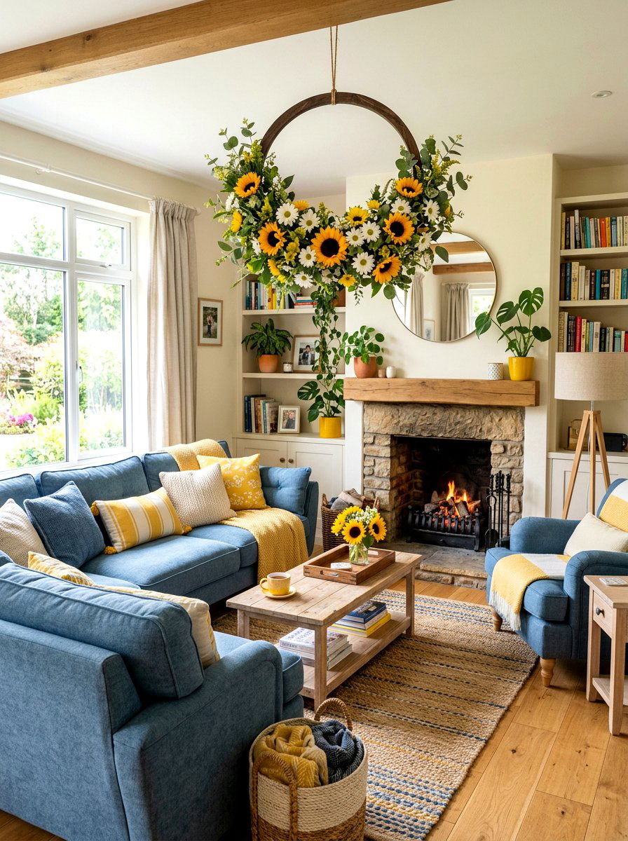 Daisy And Sunflower Arrangement - 25 Spring Flower Chandelier Ideas