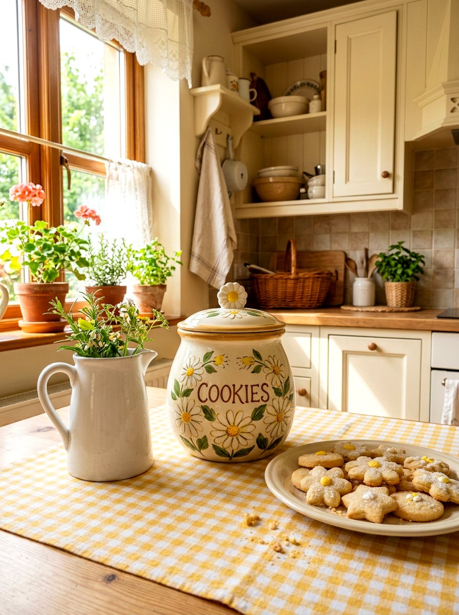 Daisy Flower Cookie Jar - 25 Spring Cookie Jar Ideas
