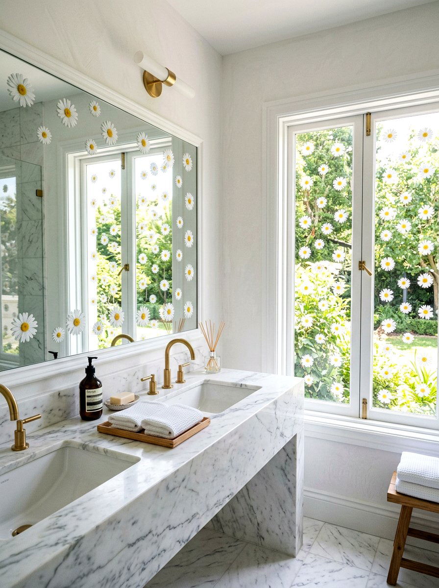 Daisy Flower Window Clings - 25 Spring Gel Cling Ideas