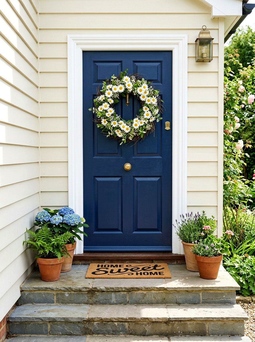 Daisy Flower Wreath - 25 Spring Oversized Wreath Ideas