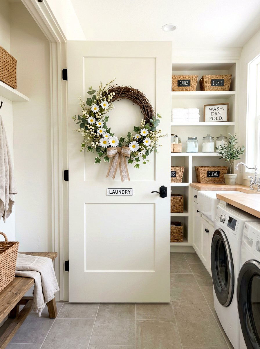 Daisy Grapevine Wreath - 25 Spring Mini Door Wreath Ideas