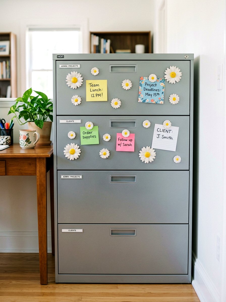 Daisy Magnet - 25 Spring Cubicle Decor Ideas