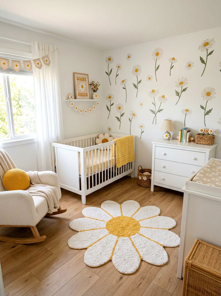 Daisy Nursery Decor - 25 Spring Nursery Decor Ideas