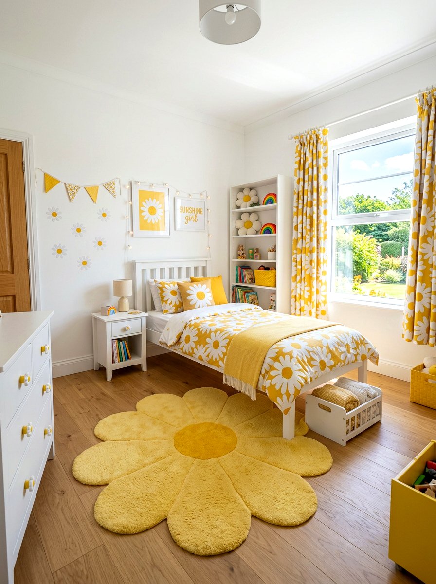 Daisy Pattern Kids Decor - 25 Spring Kids Room Decor Ideas
