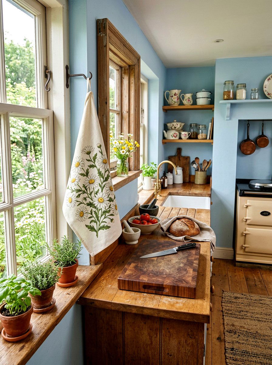 Daisy Pattern - 25 Spring Dish Towel Ideas