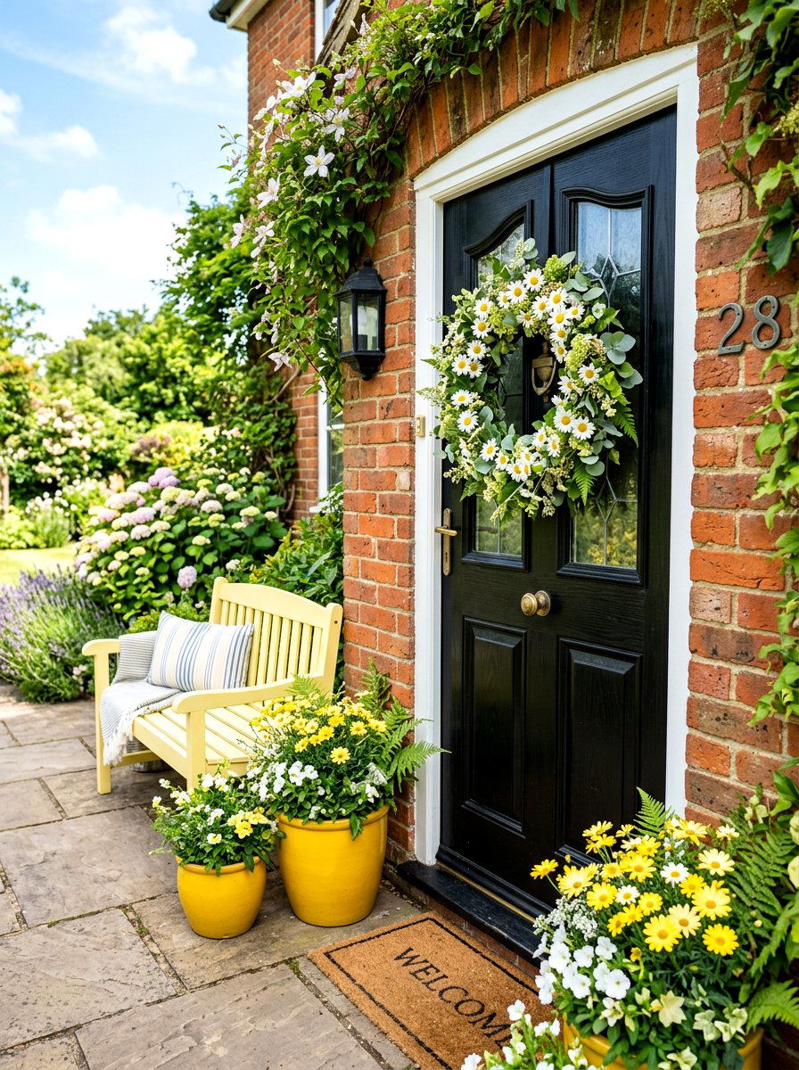 Daisy Summer Entry - 25 Spring DIY Wreath Ideas