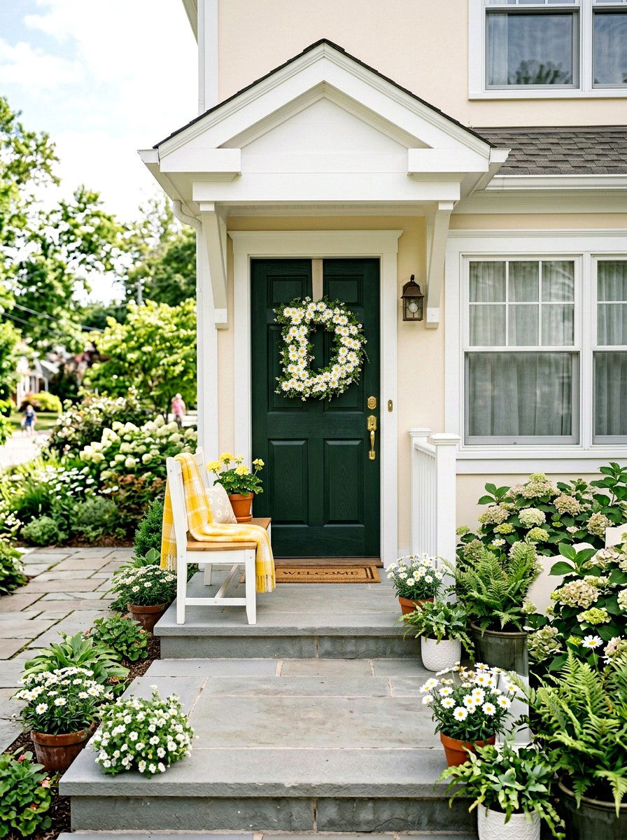 Daisy letter wreath - 25 Spring Letter Wreath Ideas