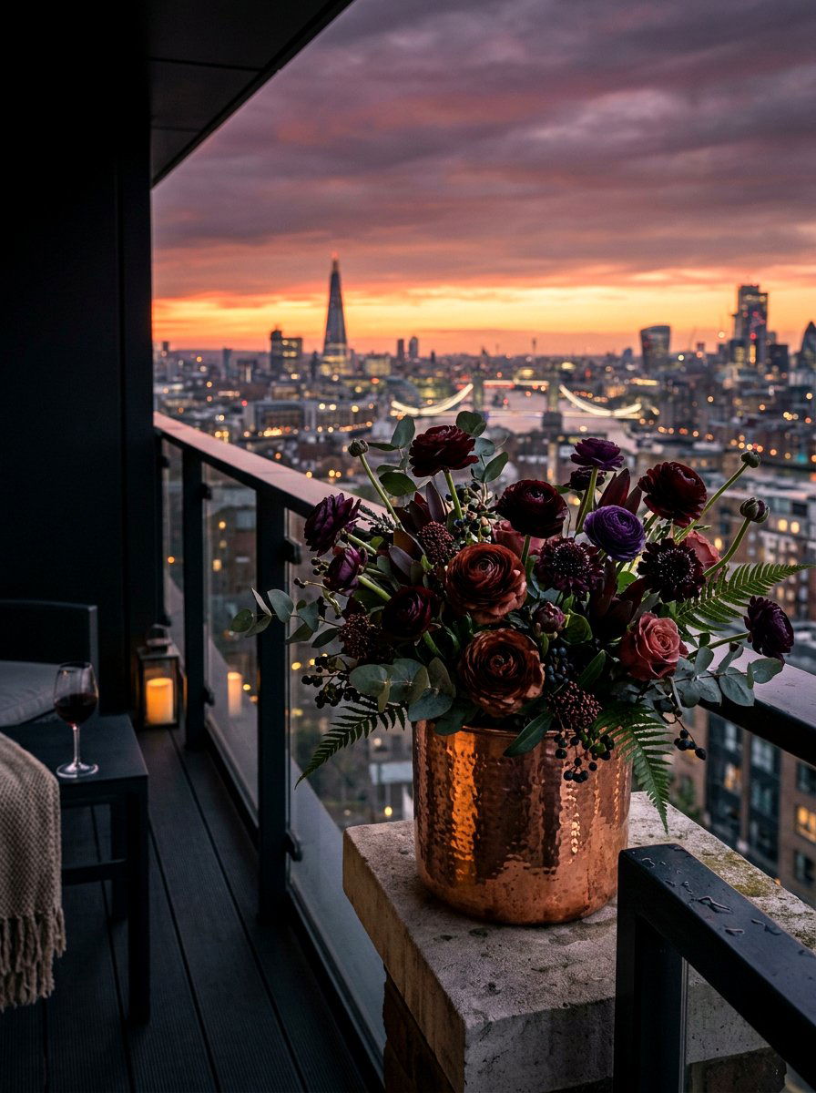 Dark Ranunculus Copper Pot - 25 Spring Ranunculus Planter Ideas