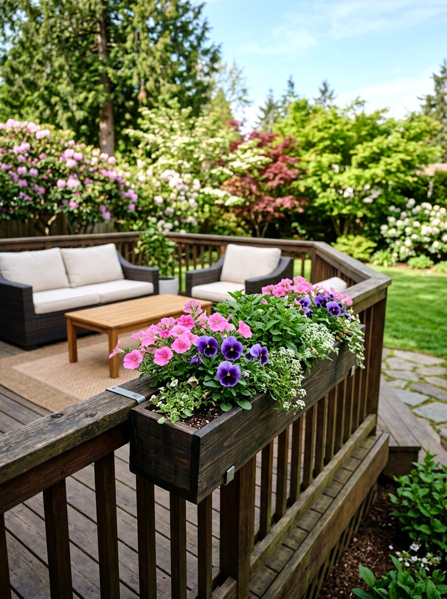 Deck Railing Flower Box - 25 Spring Deck Railing Decor Ideas