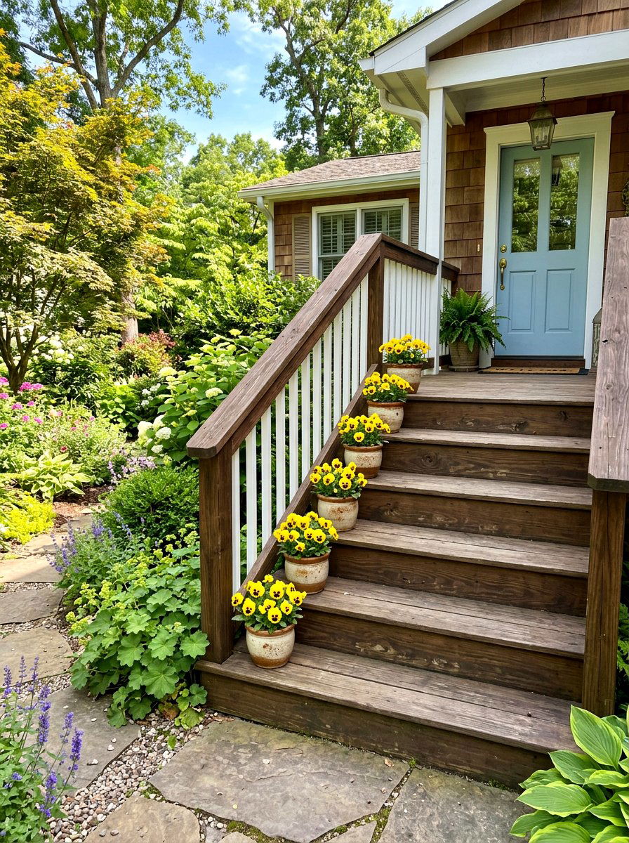 Deck Stair Planter - 25 Spring Deck Planter Ideas