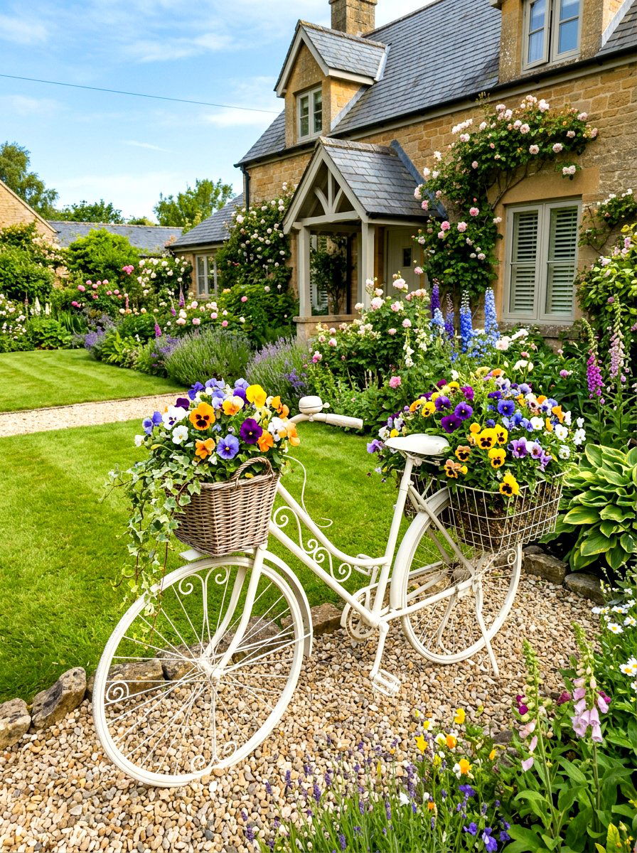 Decorative Bicycle Flower Planter - 25 Spring Flower Stand Ideas