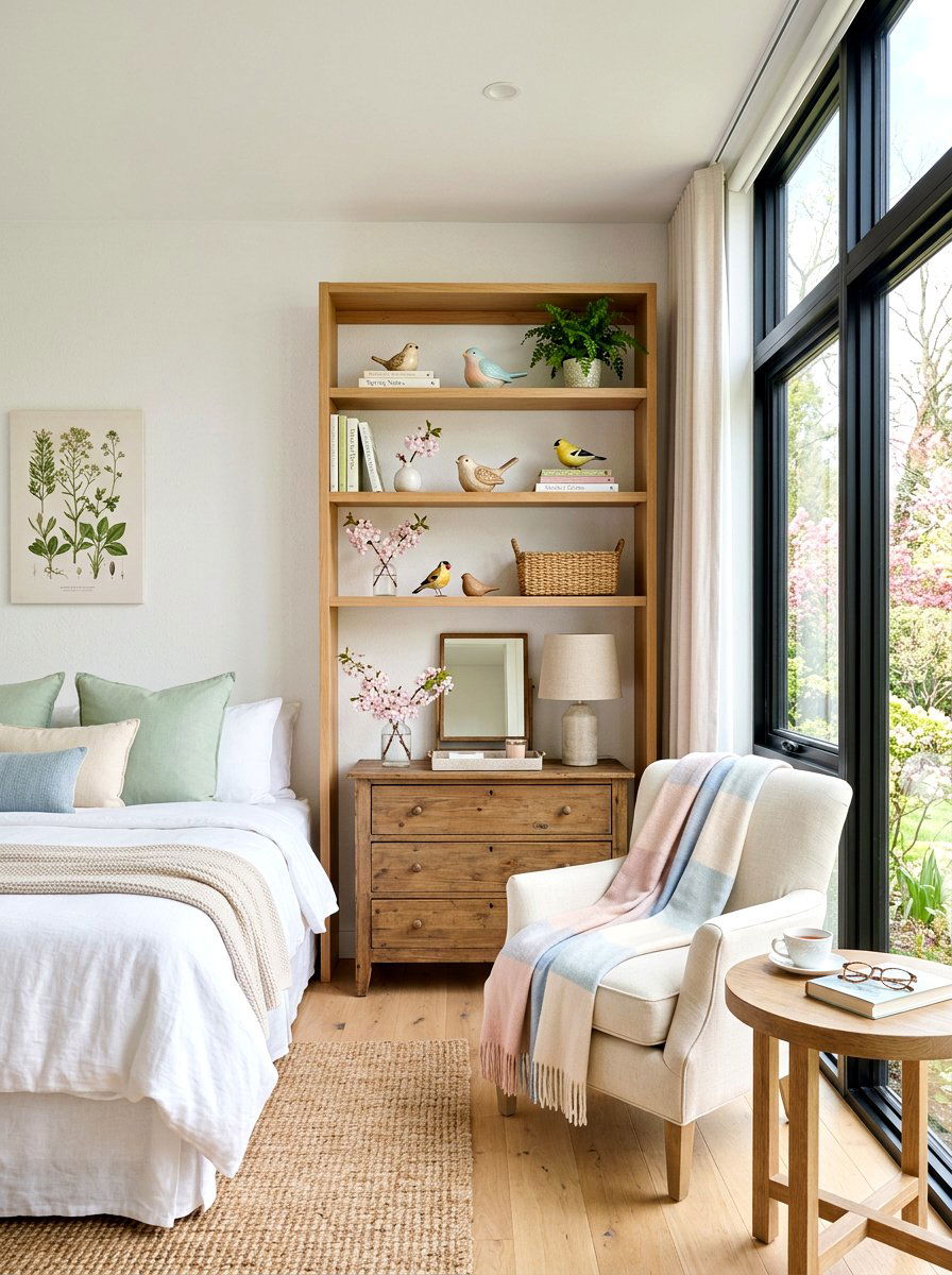 Decorative Bird Figurines - 25 Spring Hotel Room Decor Ideas