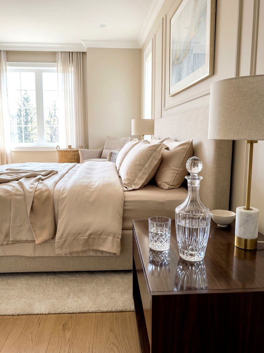 Decorative Glass Carafe - 25 Spring Nightstand Decor Ideas