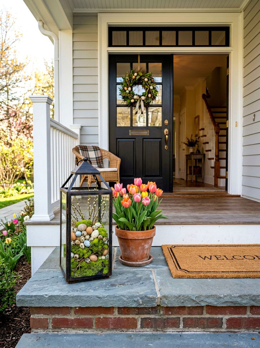 Decorative Lantern Display - 25 Spring Dollar Tree Decor Ideas