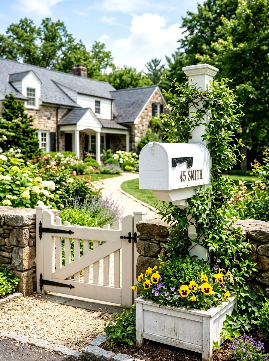 Decorative Mailbox At Gate - 25 Spring Front Gate Decor Ideas