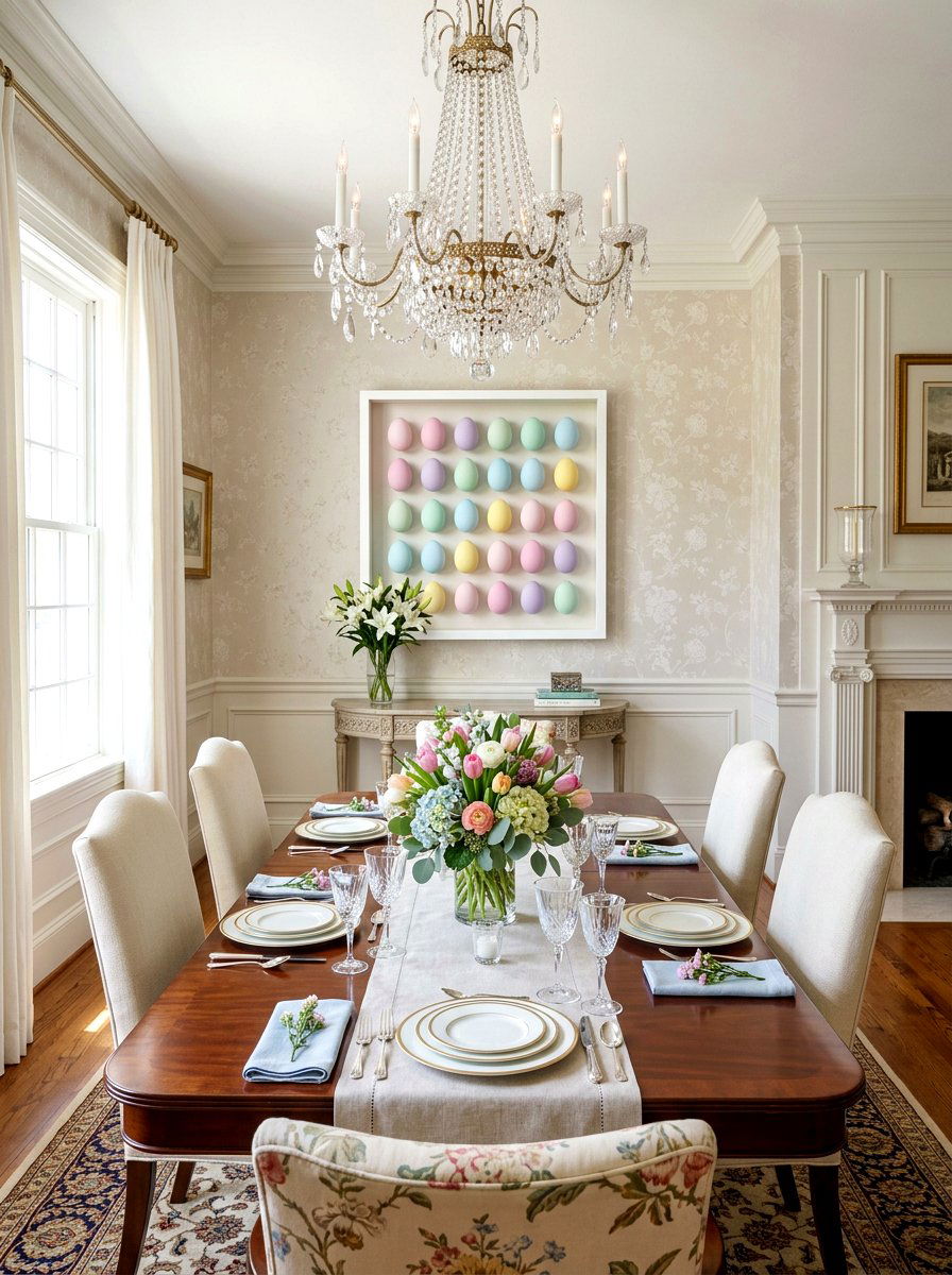 Decorative Pastel Egg Frame - 25 Spring Shadow Box Ideas