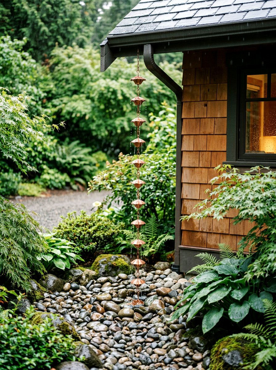 Decorative Rain Chain - 25 Front Yard Spring Decor Ideas