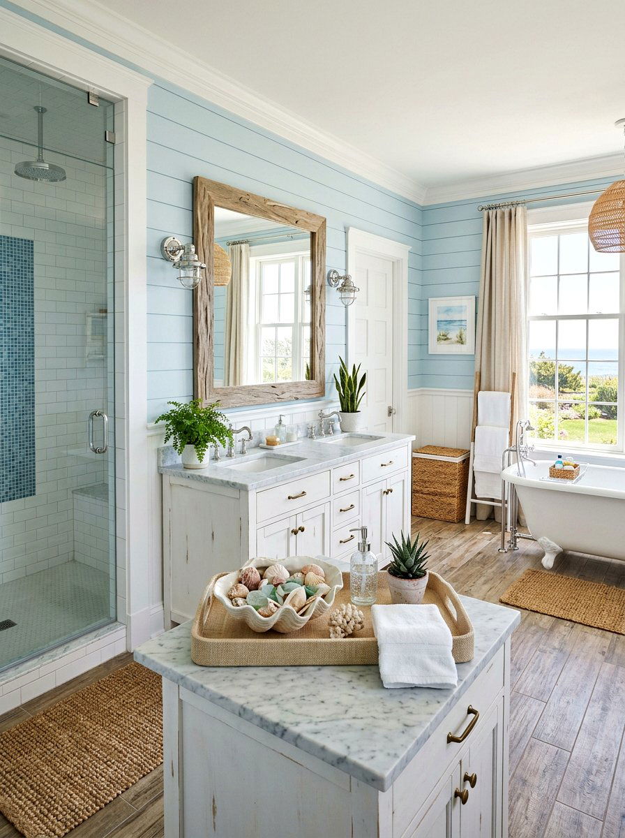 Decorative Seashell Bowl - 25 Spring Bathroom Tray Ideas