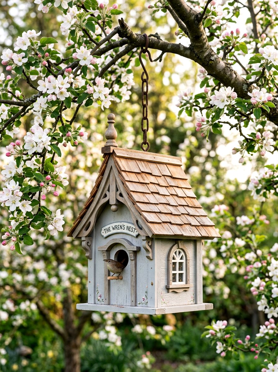 Decorative Shingle Birdhouse - 25 Spring DIY Birdhouse Ideas
