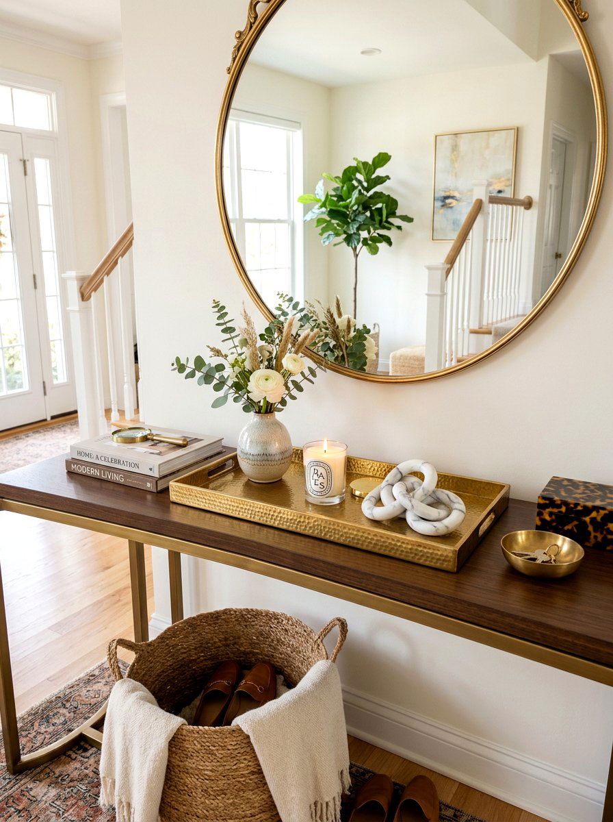 Decorative Tray Styling - 25 Spring Foyer Decor Ideas