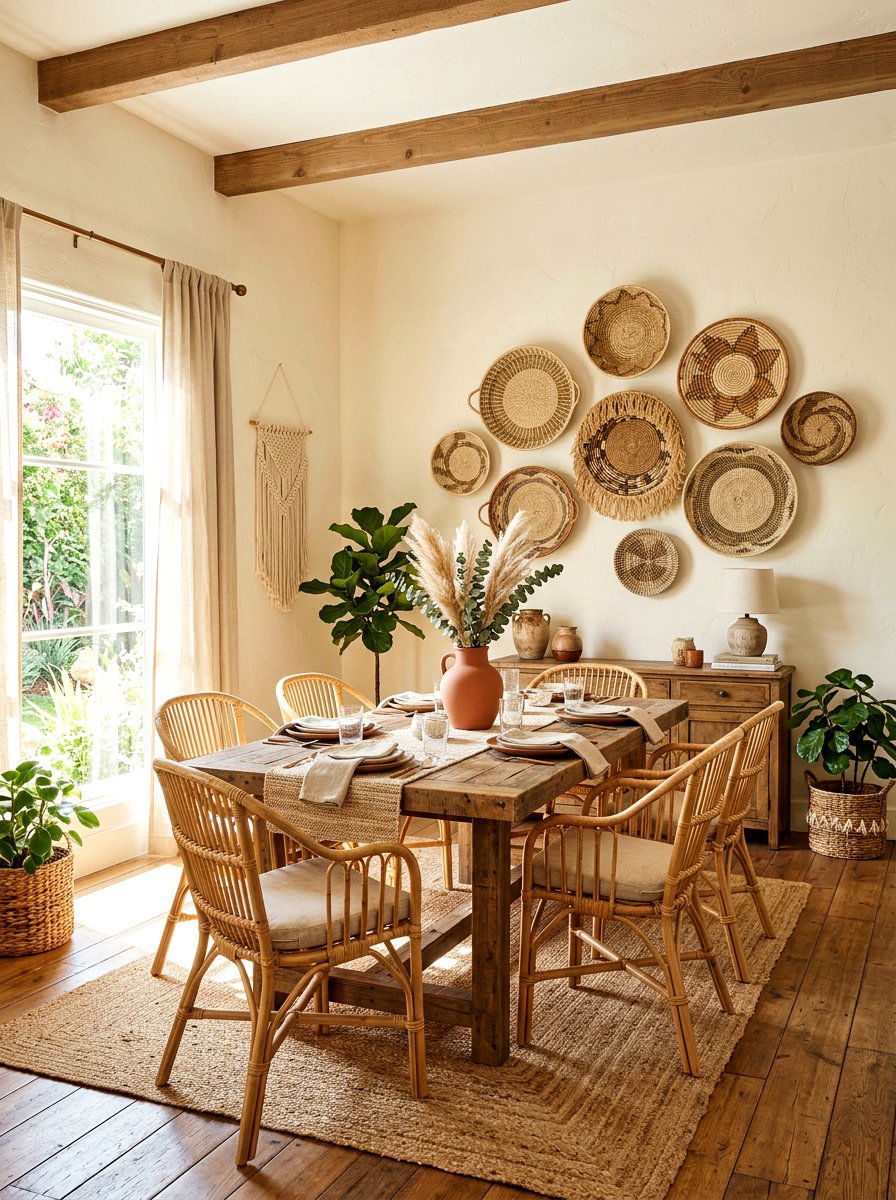 Decorative Wall Basket Set - 25 Spring Dining Room Wall Decor Ideas