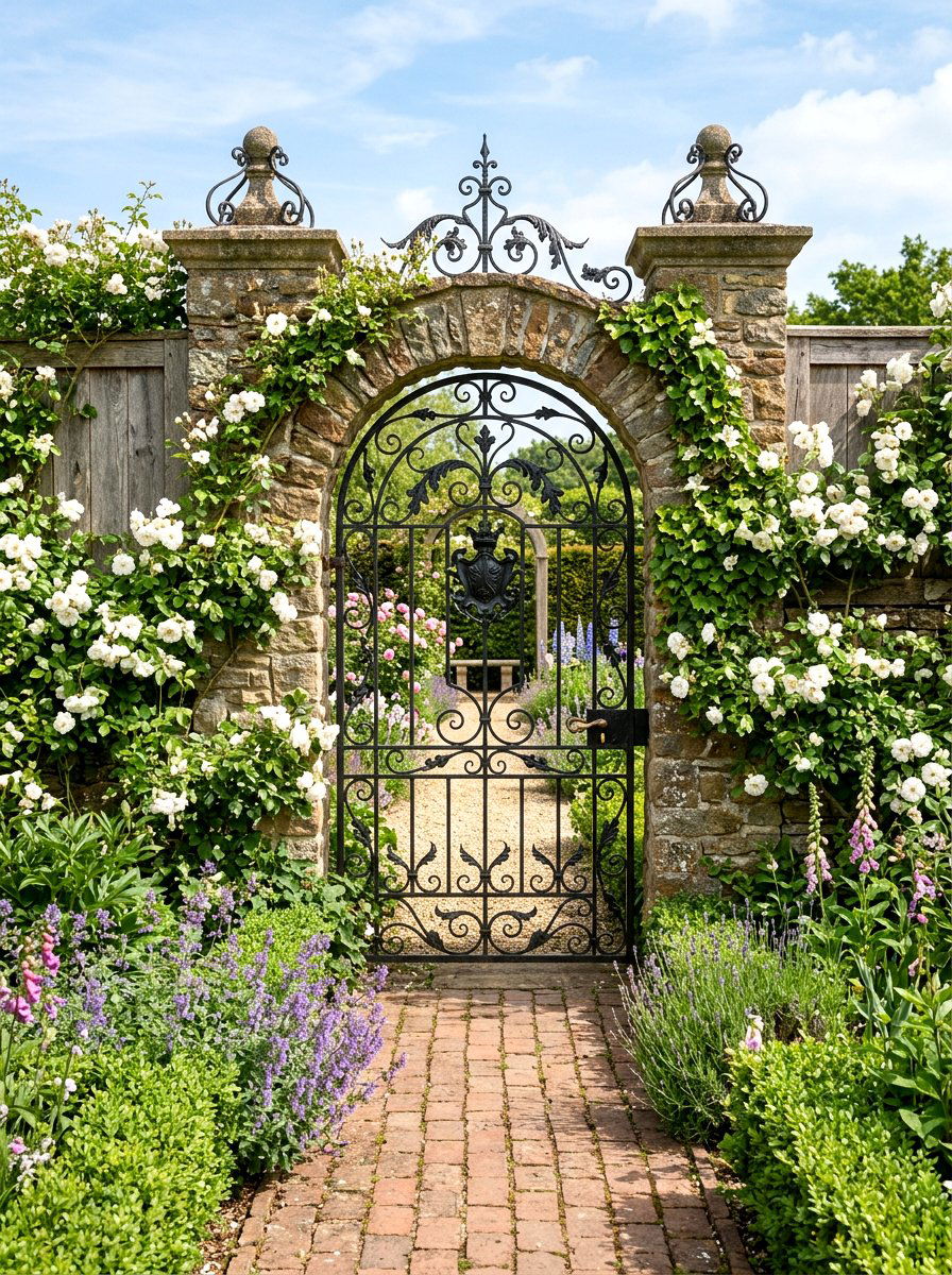 Decorative garden gate - 25 Spring Garden Fence Decor Ideas