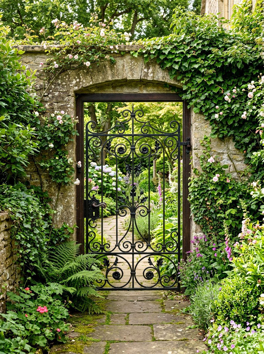 Decorative garden gate - 25 Spring Fence Line Decor Ideas