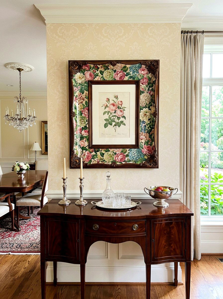 Decoupage Floral Frame - 25 Spring Picture Frame Craft Ideas