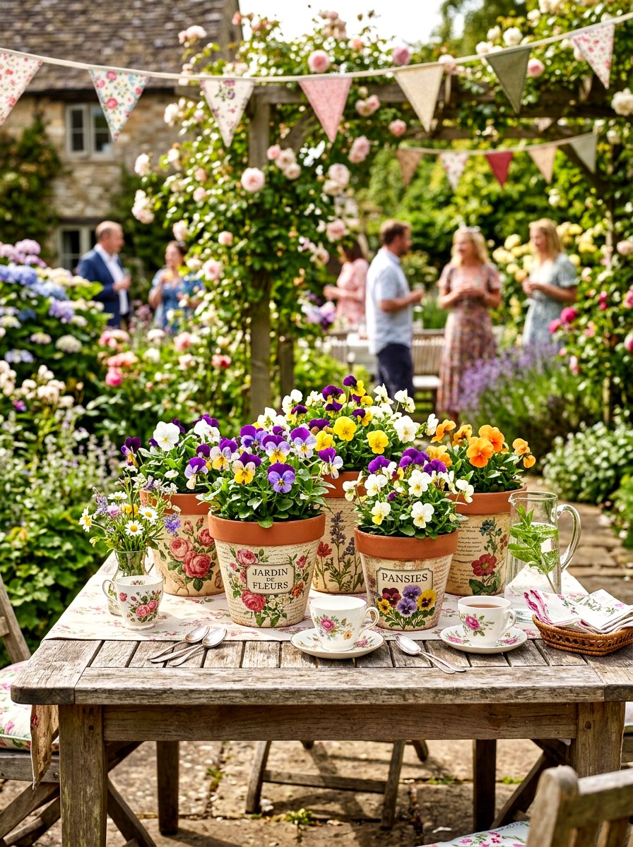 Decoupage terracotta pots - 25 Spring Terracotta Pot Ideas