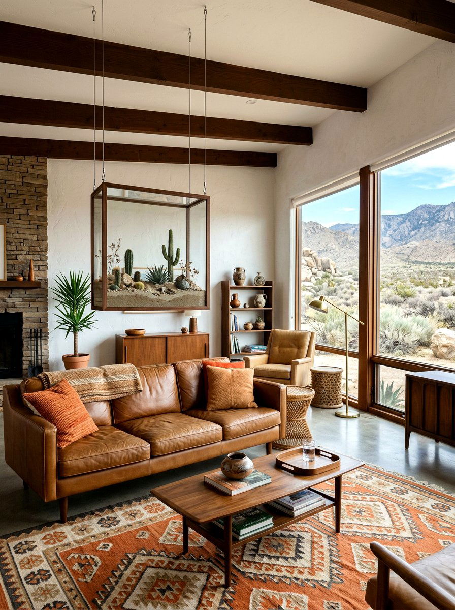 Desert Landscape Glass Box - 25 Spring Hanging Terrarium Ideas