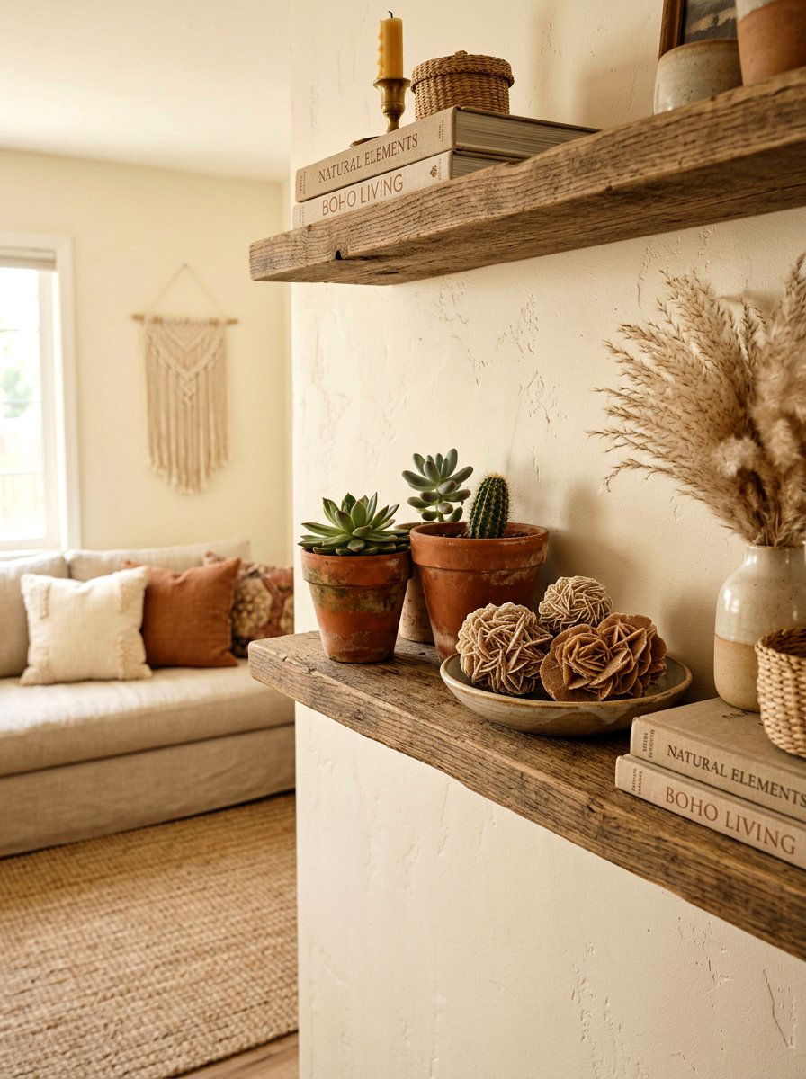 Desert Rose Shelving - 25 Spring Crystal Decor Ideas