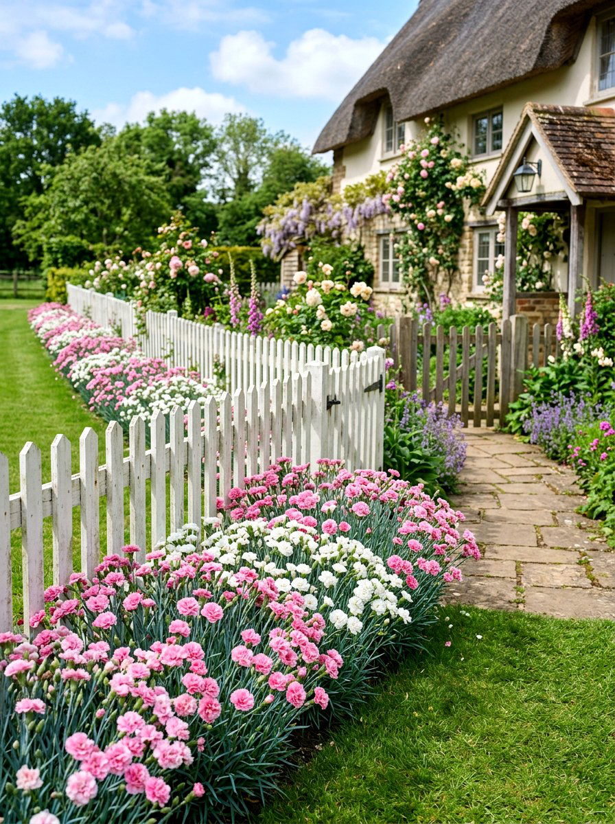 Dianthus Cottage Border - 25 Spring Annual Flower Ideas