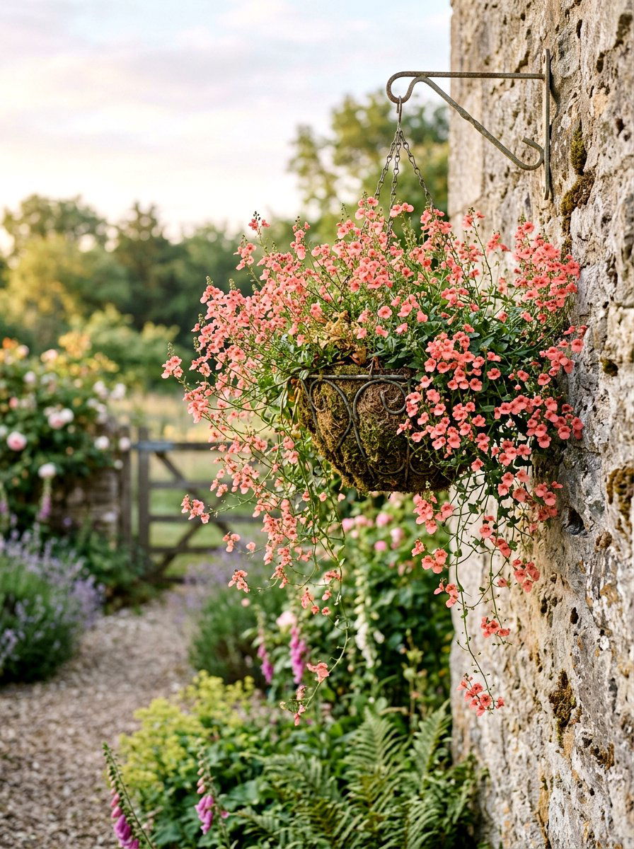 Diascia twinspur hanging basket - 25 Spring Hanging Basket Ideas