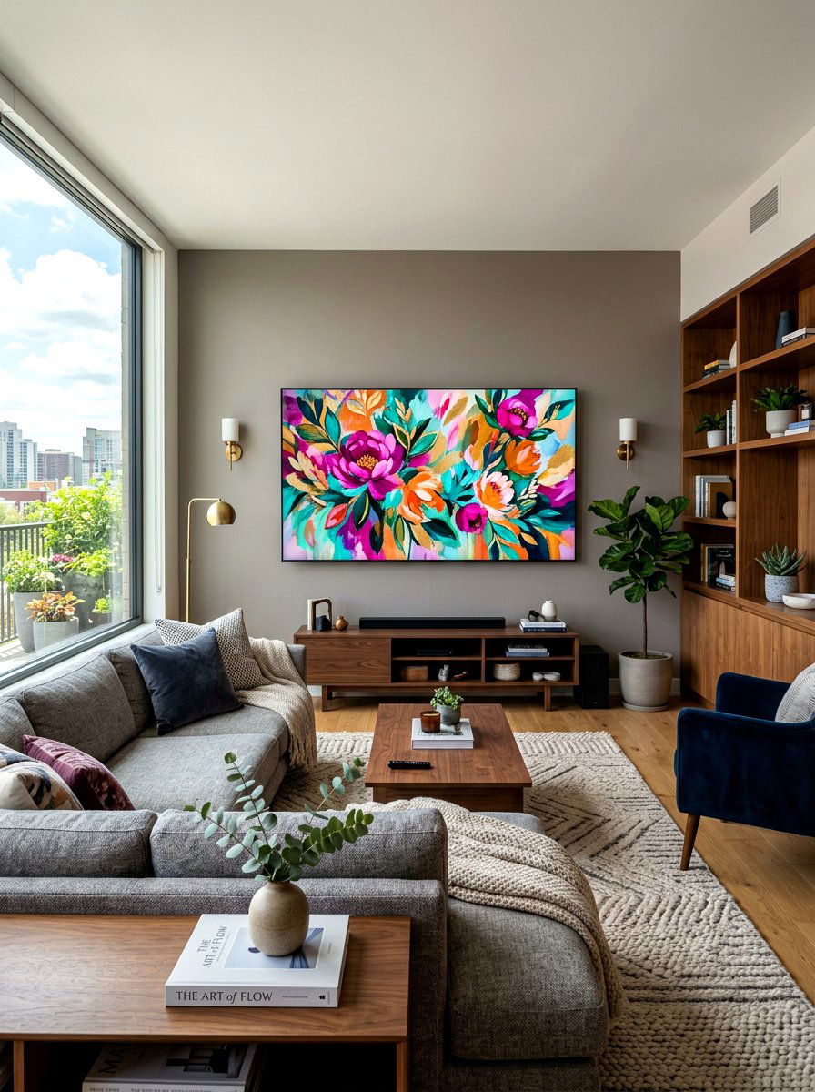 Digital Floral Art Display - 25 Spring Abstract Floral Decor Ideas