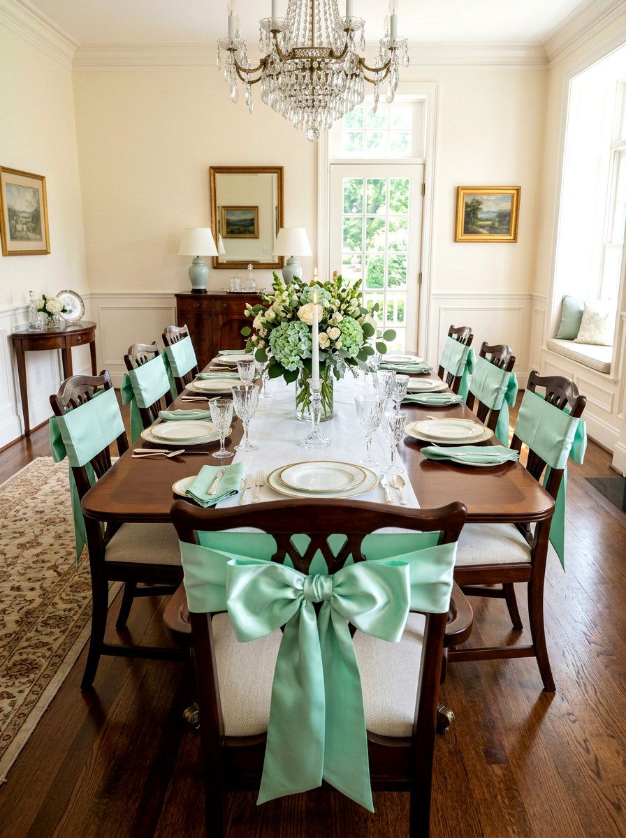 Dining Chair Bow - 25 Spring Bow Decor Ideas
