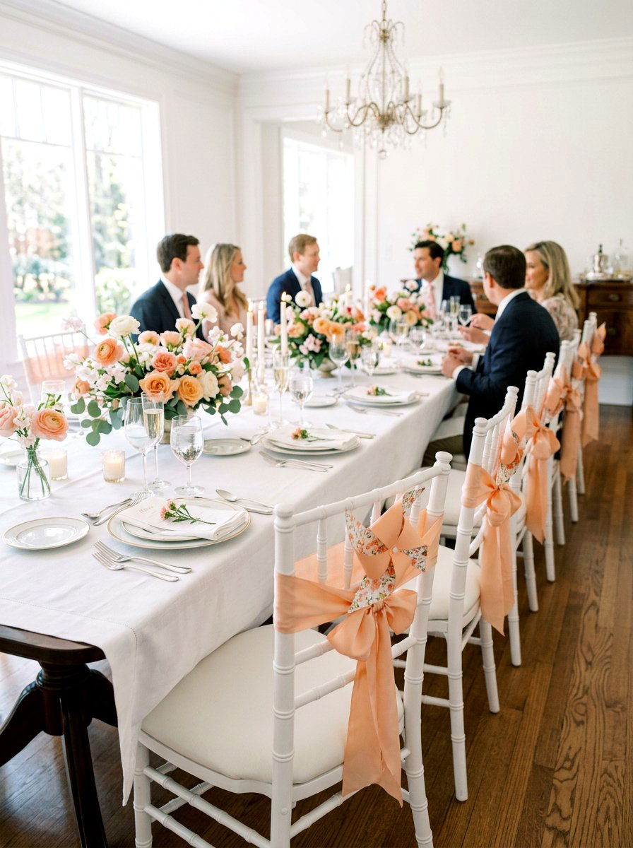 Dining Chair Pinwheel Tie - 25 Spring Pinwheel Decor Ideas