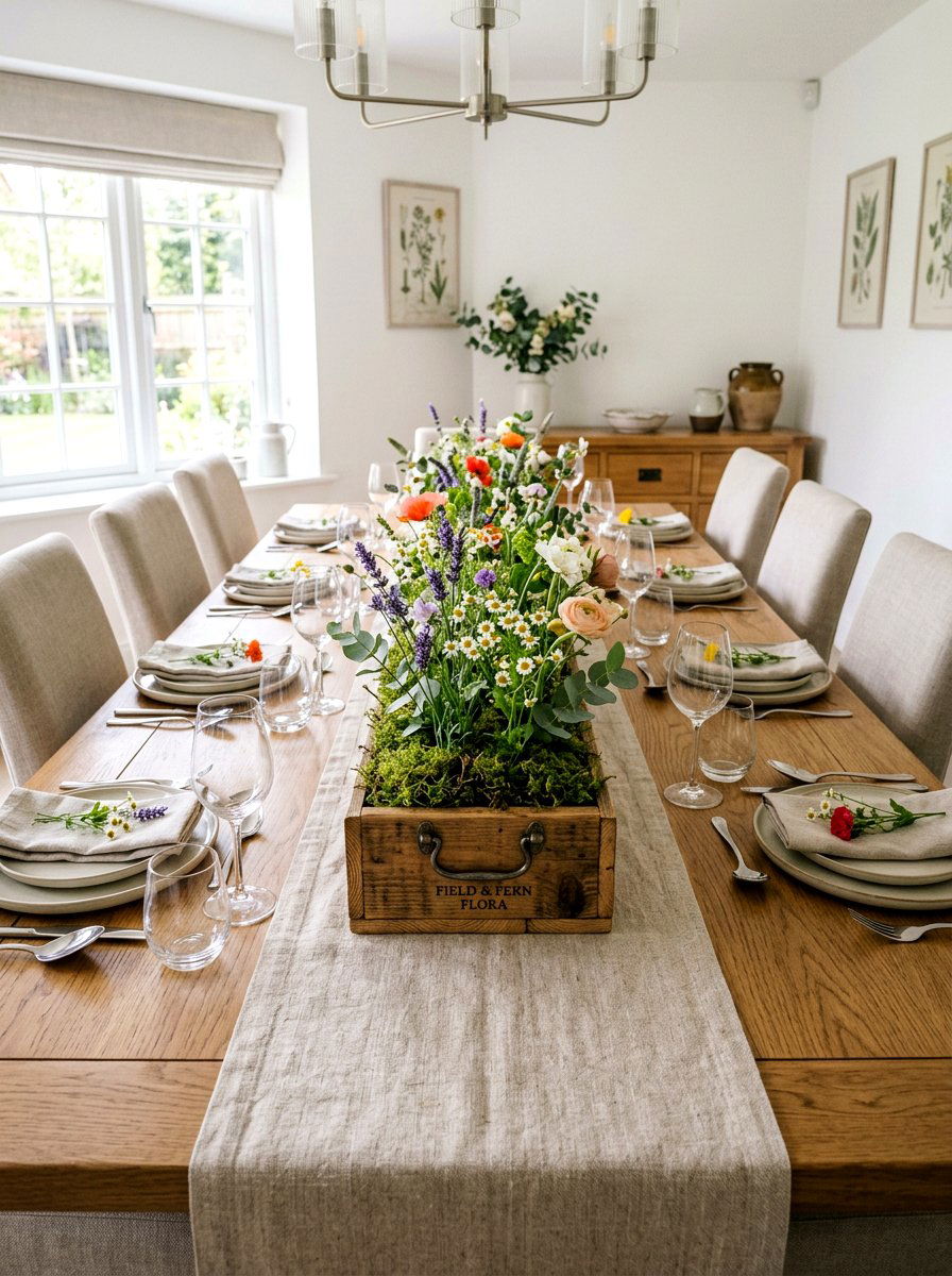 Dining Room Crate Centerpiece - 25 Spring Vintage Crate Decor Ideas