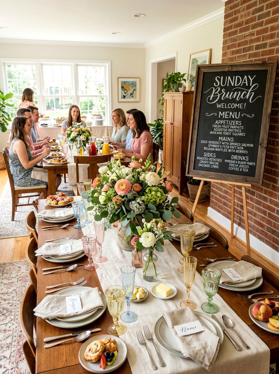 Dining Room Spring Brunch Menu - 25 Spring Chalkboard Lettering Ideas