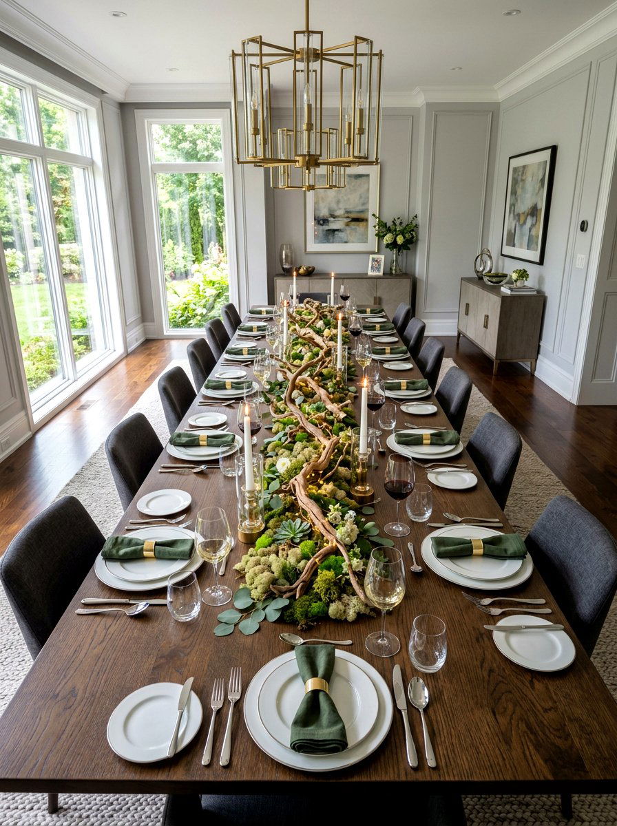 Dining Table Centerpiece - 25 Spring Fairy Light Ideas